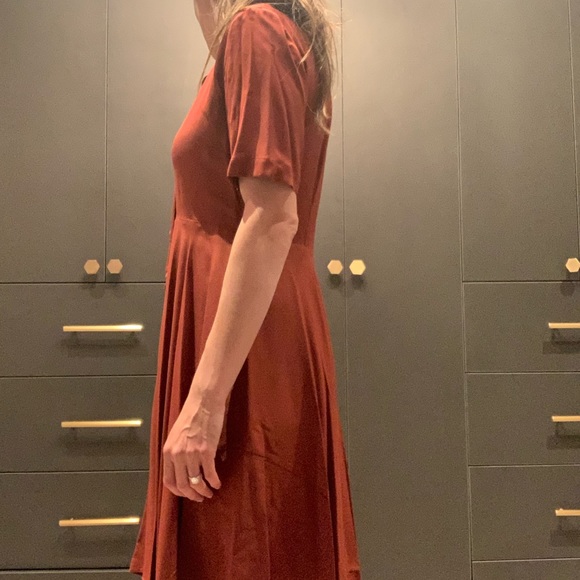 ALC Red Silk Dress - Picture 7 of 8